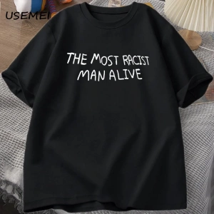 Komik En Irkçı Adam Canlı Grafik T-shirt Erkek Kadın Kısa Kollu Pamuk sıfır yaka bluzlar Unis 2870
