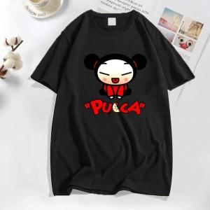 Komik karikatür Pucca çin bebek T-shirt erkekler kadınlar sevimli grafik T Shirt pamuk kısa k 2929