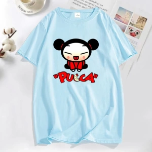 Komik karikatür Pucca çin bebek T-shirt erkekler kadınlar sevimli grafik T Shirt pamuk kısa k 2929