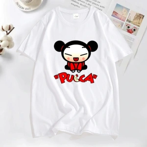 Komik karikatür Pucca çin bebek T-shirt erkekler kadınlar sevimli grafik T Shirt pamuk kısa k 2929