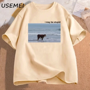Komik kedi baskılı tişört sevimli Bubu Dudu Tshirt yaz pamuk kısa kollu Teekadın erke 2914