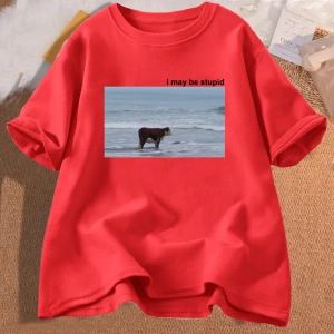 Komik kedi baskılı tişört sevimli Bubu Dudu Tshirt yaz pamuk kısa kollu Teekadın erke 2914