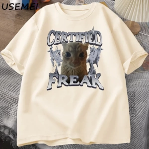 Komik Kedi Grafik T Shirt Japon Kedi Grafik Tee Pamuk Baskılı Kısa Kollu Tees Erkek Kadın Har 2804