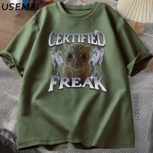 Komik Kedi Grafik T Shirt Japon Kedi Grafik Tee Pamuk Baskılı Kısa Kollu Tees Erkek Kadın Har 2804