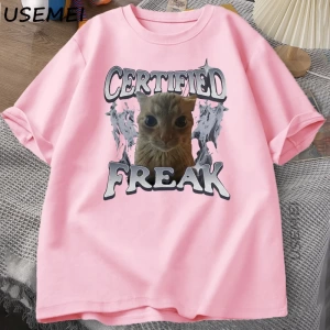 Komik Kedi Grafik T Shirt Japon Kedi Grafik Tee Pamuk Baskılı Kısa Kollu Tees Erkek Kadın Har 2804