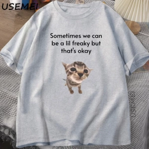 Komik Kedi Grafik Tee Erkek Kadın Sevimli Hayvan Sevgilisi T Shirt Unisex T-Shirt Harajuku Er 2999