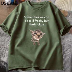 Komik Kedi Grafik Tee Erkek Kadın Sevimli Hayvan Sevgilisi T Shirt Unisex T-Shirt Harajuku Er 2999
