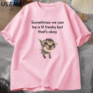 Komik Kedi Grafik Tee Erkek Kadın Sevimli Hayvan Sevgilisi T Shirt Unisex T-Shirt Harajuku Er 2999