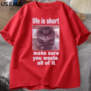 Komik Kedi Meme Grafik Tees Kediler Dank Memes T Shirt Komik Aptal Kediler T-shirt Erkek Kadı 2927