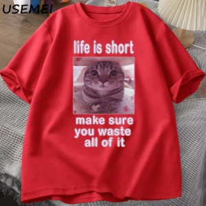 Komik Kedi Meme Grafik Tees Kediler Dank Memes T Shirt Komik Aptal Kediler T-shirt Erkek Kadı