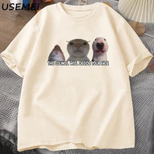 Komik Kedi Meme TeeGrafik T Shirt Erkek Kadın Aptal Hayvanlar T-shirt Pamuk Büyük Boy 2965