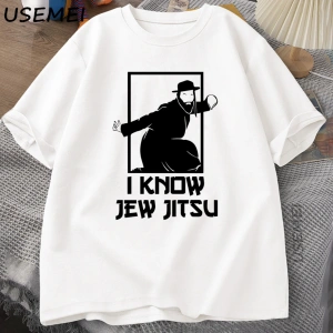 Komik Yahudi Jitsu T-shirt Biliyorum Yahudi Jitsu TErkekler Rahat Pamuk Kısa Kollu Er 2842