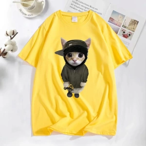 Komik Yoga T Shirt Kurbağa Öz Bakım T-Shirt Pamuk Kısa Kollu Pozitif Cottagecore Namaste Tee  2821
