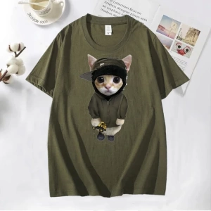 Komik Yoga T Shirt Kurbağa Öz Bakım T-Shirt Pamuk Kısa Kollu Pozitif Cottagecore Namaste Tee  2821