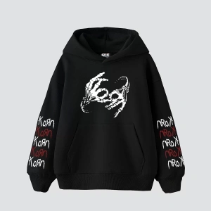 Korn Baskılı Oversize Unisex Beyaz
