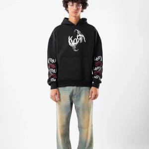 Korn Baskılı Oversize Unisex Beyaz