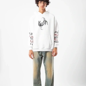 Korn Baskılı Oversize Unisex Beyaz