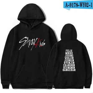 Kpop Kapşonlu Hoodie Model7857 15012 Siyah