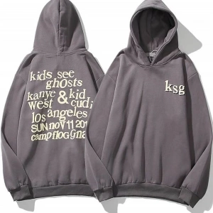 Ksg Oversıze Sweatshirt Hoodie Koyugrı Gri