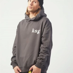 Ksg Oversıze Sweatshirt Hoodie Koyugrı Gri