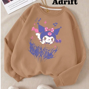 Kuromi Köstebek Sokak Trend Tasarım Harajuku/Gotik Bej