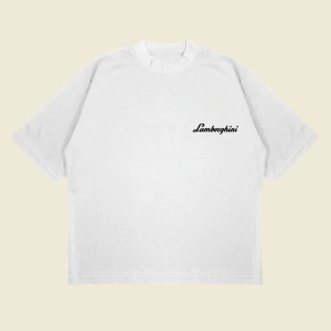 Lamborghini Aventador Baskılı Oversize Unisex Pamuklu Nefes Alan Kalın Kumaşlı