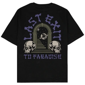 Last Exit Siyah Oversize Unisex T-shirt
