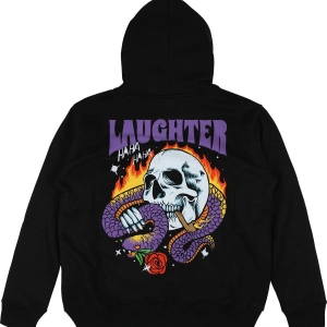 Laughter Siyah Oversize Unisex Kapüşonlu Sweatshirt Hoodie