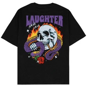 Laughter Siyah Oversize Unisex T-shirt