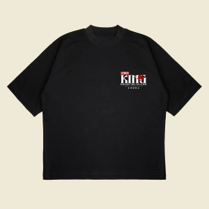 Legendary King Baskılı Oversize Unisex Pamuklu Nefes Alan Kalın Kumaşlı