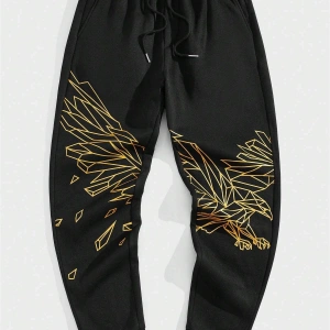 LEGND Eagle Print Drawstring Waist Eşofman Altı