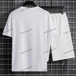 LEGND Erkek Slogan Baskılı Kısa Kollu T-shirt ve Şort Takım