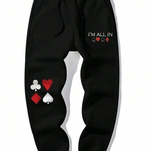 LEGND Playing Card Print Eşofman Altı