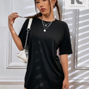 Leopar Desenli Düşük Omuz Tişört