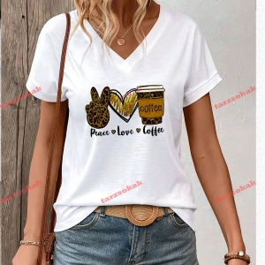 LEOPAR DESENLİ PEACE LOVE COFFE