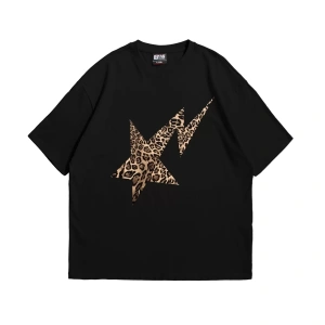 Leopar Falling Star Oversize Unisex Beyaz
