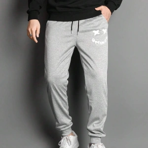 Letter Cartoon Graphic Drawstring Waist Eşofman Altı