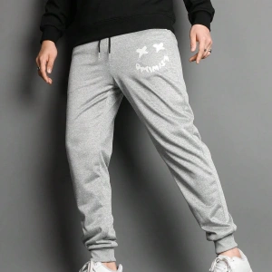 Letter Cartoon Graphic Drawstring Waist Eşofman Altı