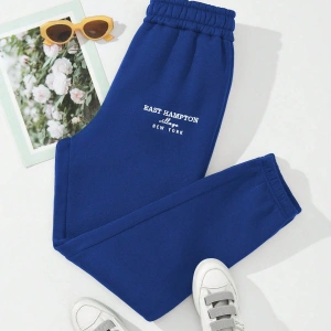 Letter Embroidery Thermal Lined 4 Mevsim Eşofman