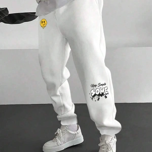 Letter Graphic Drawstring Waist Eşofman Altı