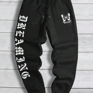 Letter Graphic Drawstring Waist Eşofman Altı