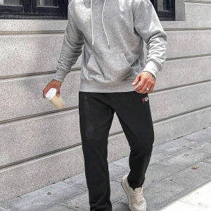 Letter Graphic Drawstring Waist Eşofman Altı