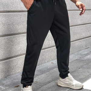 Letter Graphic Drawstring Waist Eşofman Altı