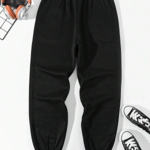 Letter Graphic Drawstring Waist Pants
