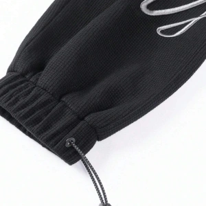 Letter Graphic Drawstring Waist Pants