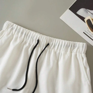 Letter Graphic Drawstring Waist Şort