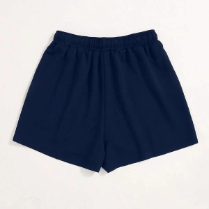 Letter Graphic Drawstring Waist Track Şort