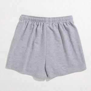 Letter Graphic Drawstring Waist Track Şort