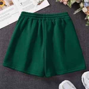 Letter Graphic Drawstring Waist Track Şort