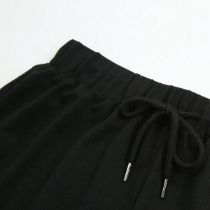 Letter Graphic Drawstring Waist Track Şort